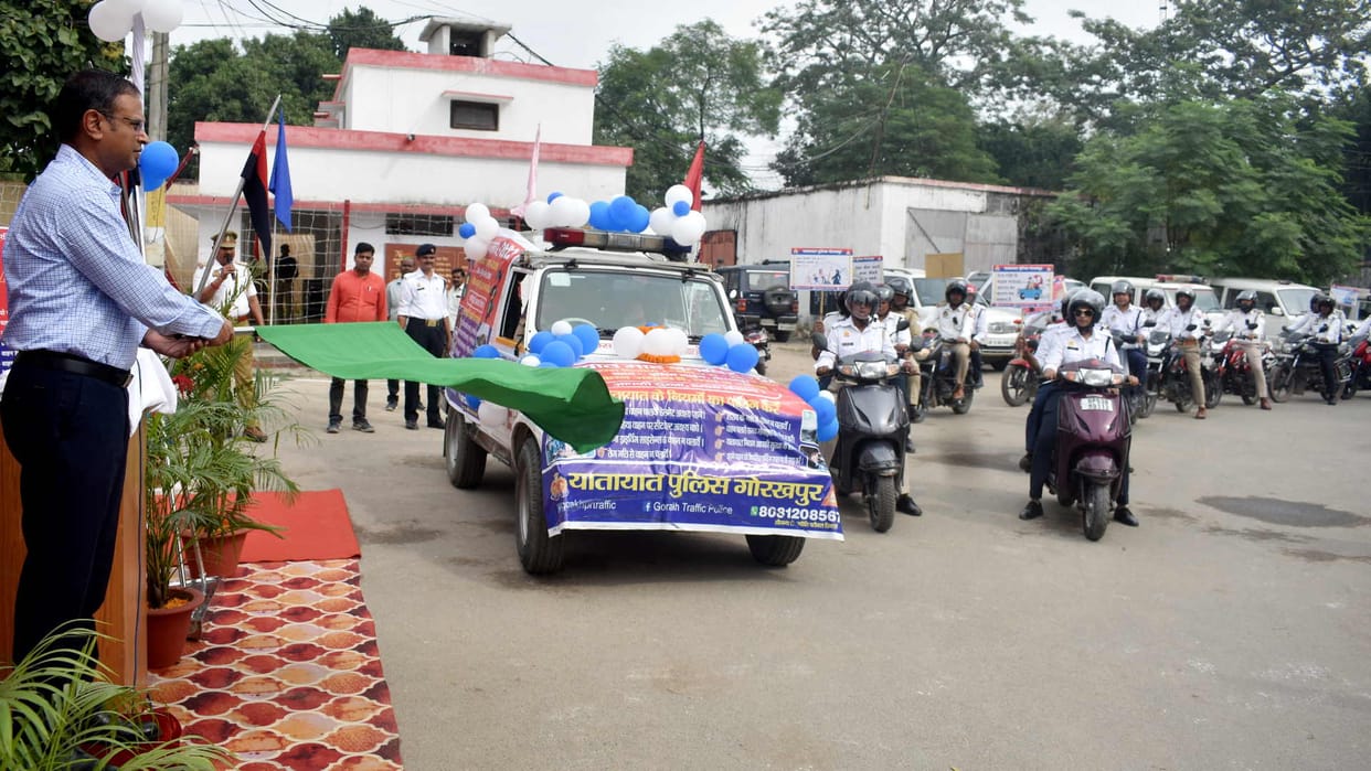 ADG inaugurated traffic month on Wednesday in Gorakhpur