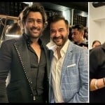 संजय कपूर और मिका के साथ धोनी