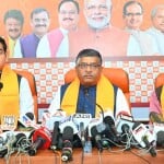 पूर्व केंद्रीय मंत्री रविशंकर प्रसाद ने भोपाल में पत्रकार वार्ता ली।