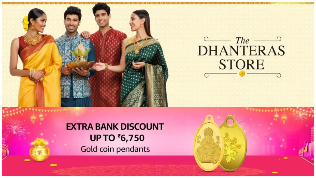 Buy jewellery electronic products home decor items from dhanteras store of Amazon