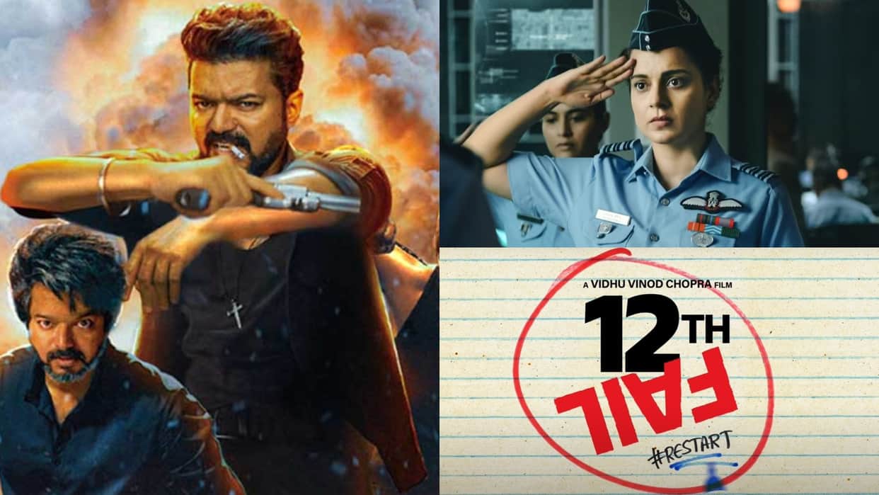 Thursday Box Office Report Kangana Ranaut Tejas Thalapathy Vijay Leo tiger Nageshwar Rao 12th fail Collection