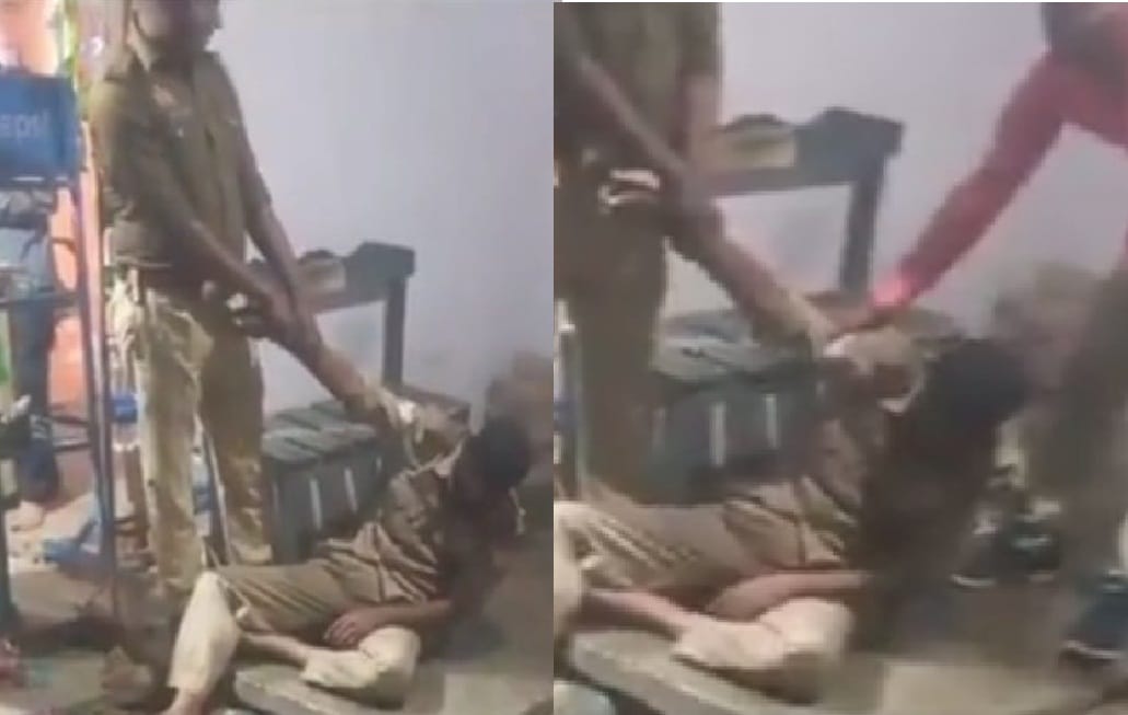 Drug addicted constable, Found rolling in front of police post, asked for pauva from sub inspector