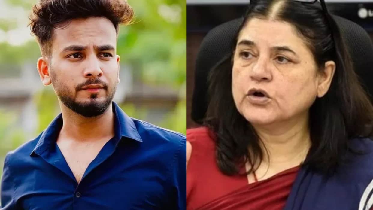Elvish yadav hit back at maneka gandhi over snake venom and rave party case