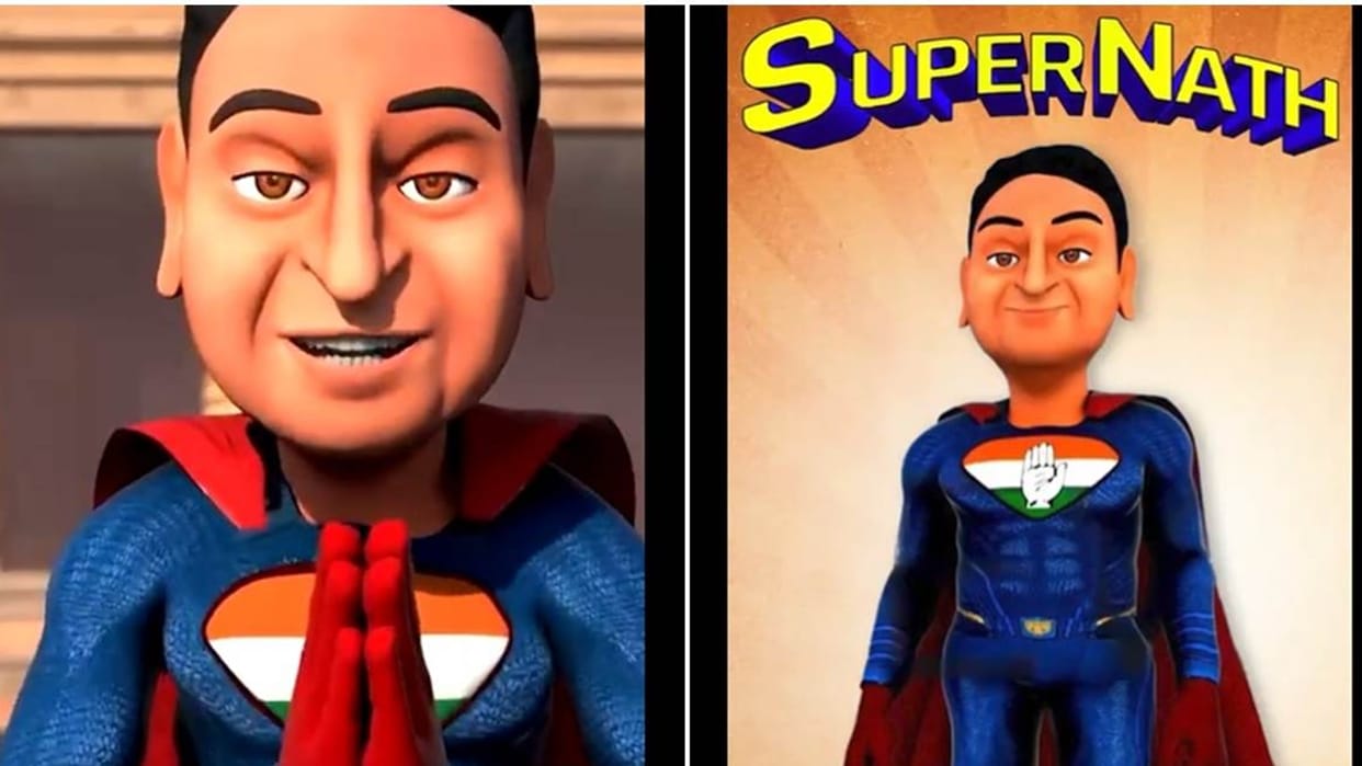 MP Election 2023: Video war broke out between BJP and Congress, avatars from Jai Veeru to Superman shown