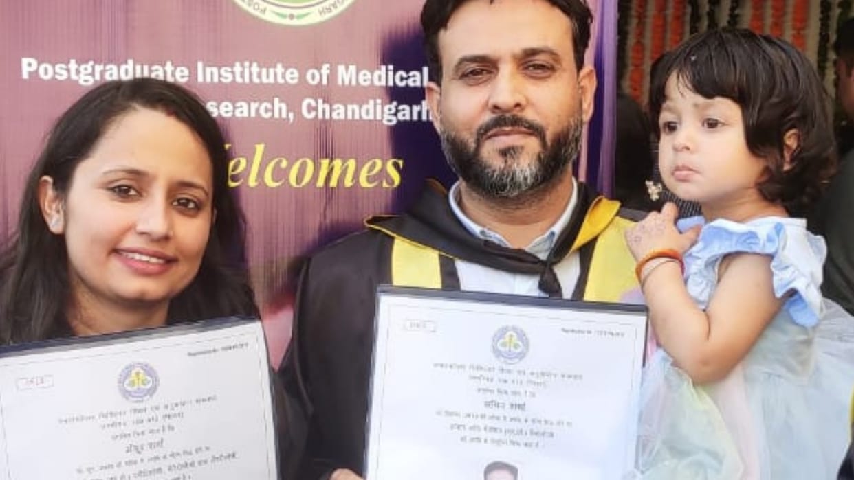 Dr  Sachin and Dr Ankur get MD Degree from PGIMER Chandigarh