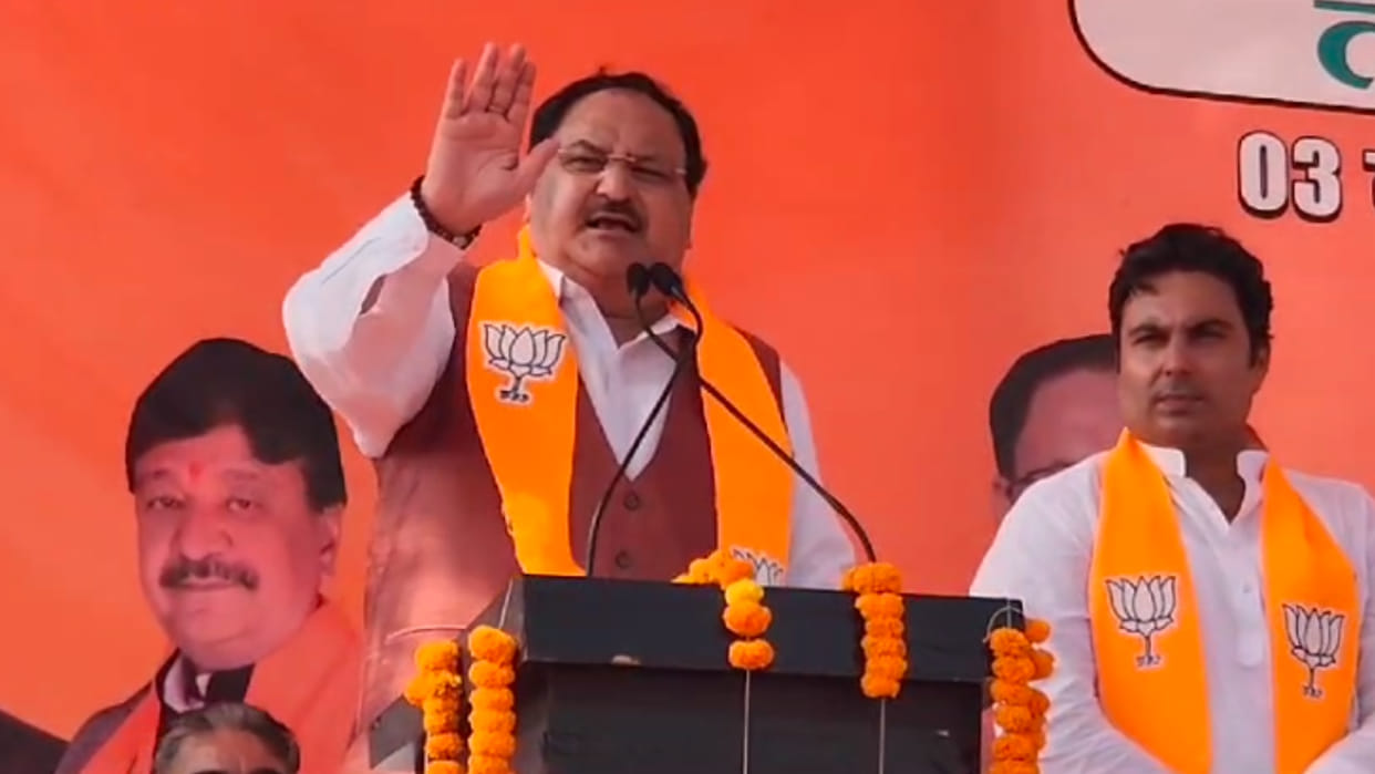 MP Election: Nadda said in Rewa - Gehlot-Bhupesh-Kamal Nath, these three are representatives of Delhi Darbar.