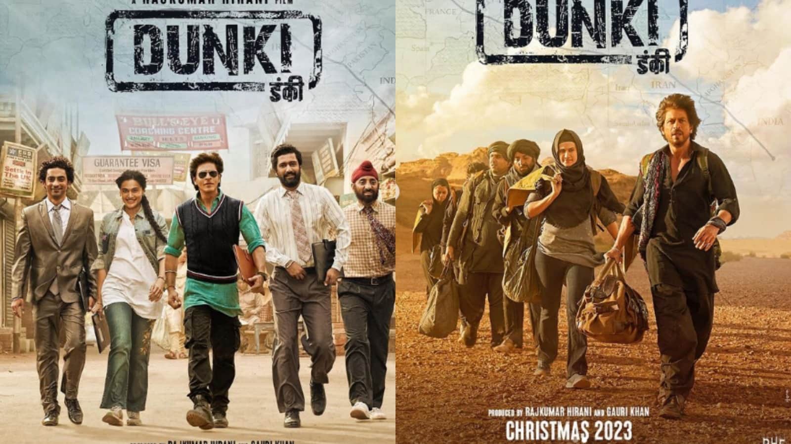Dunki Two New Heartwarming Posters out Rajkumar hirani shah rukh khan wishes fans on diwali in a best way