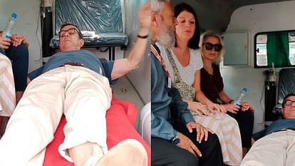 Agra: ताजमहल में पैर फिसलने से गिरे फ्रांसीसी पर्यटक को लगी चोट, अस्पताल में भर्ती; दीदार करते समय हुआ हादसा French tourist injured after slipping at Taj Mahal in Agra