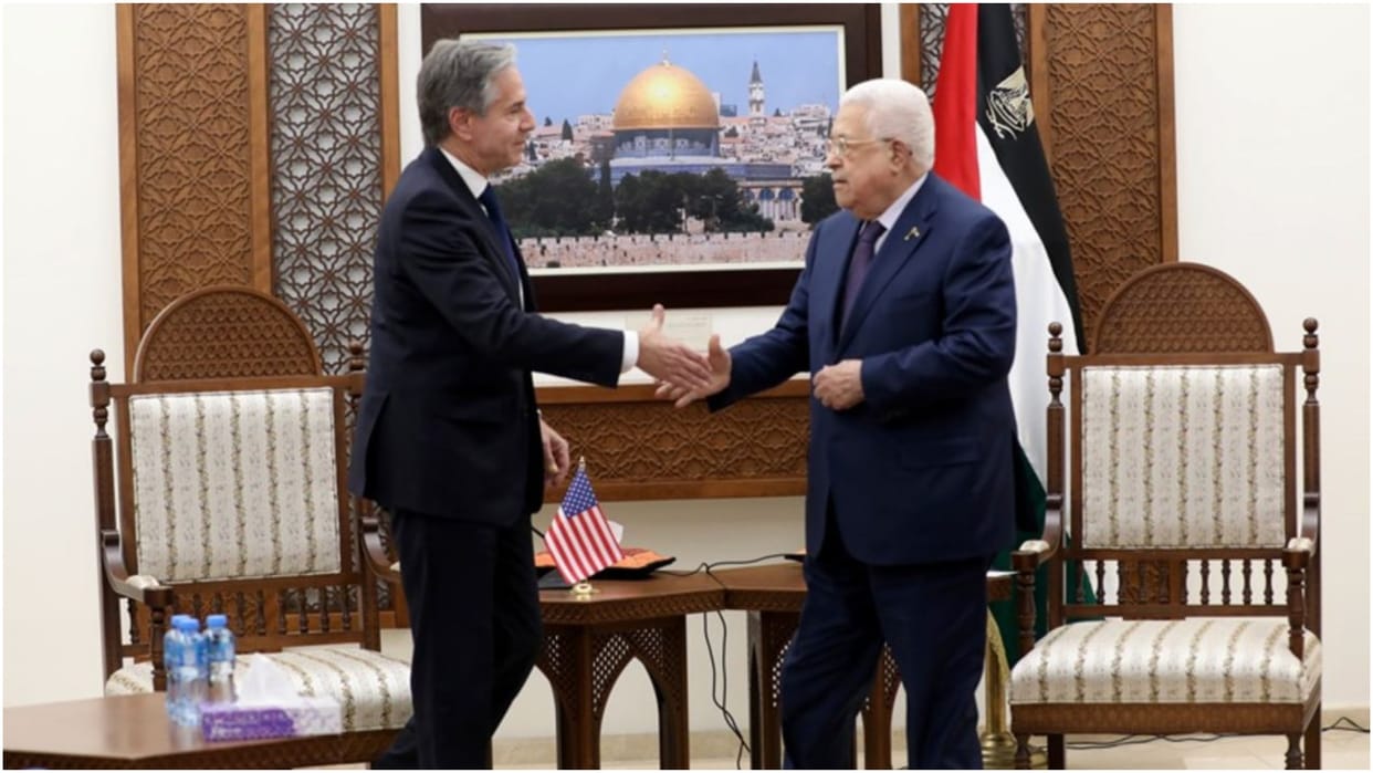 Antony Blinken meets Palestine Mahmoud Abbas in surprise West Bank visit Latest News Update