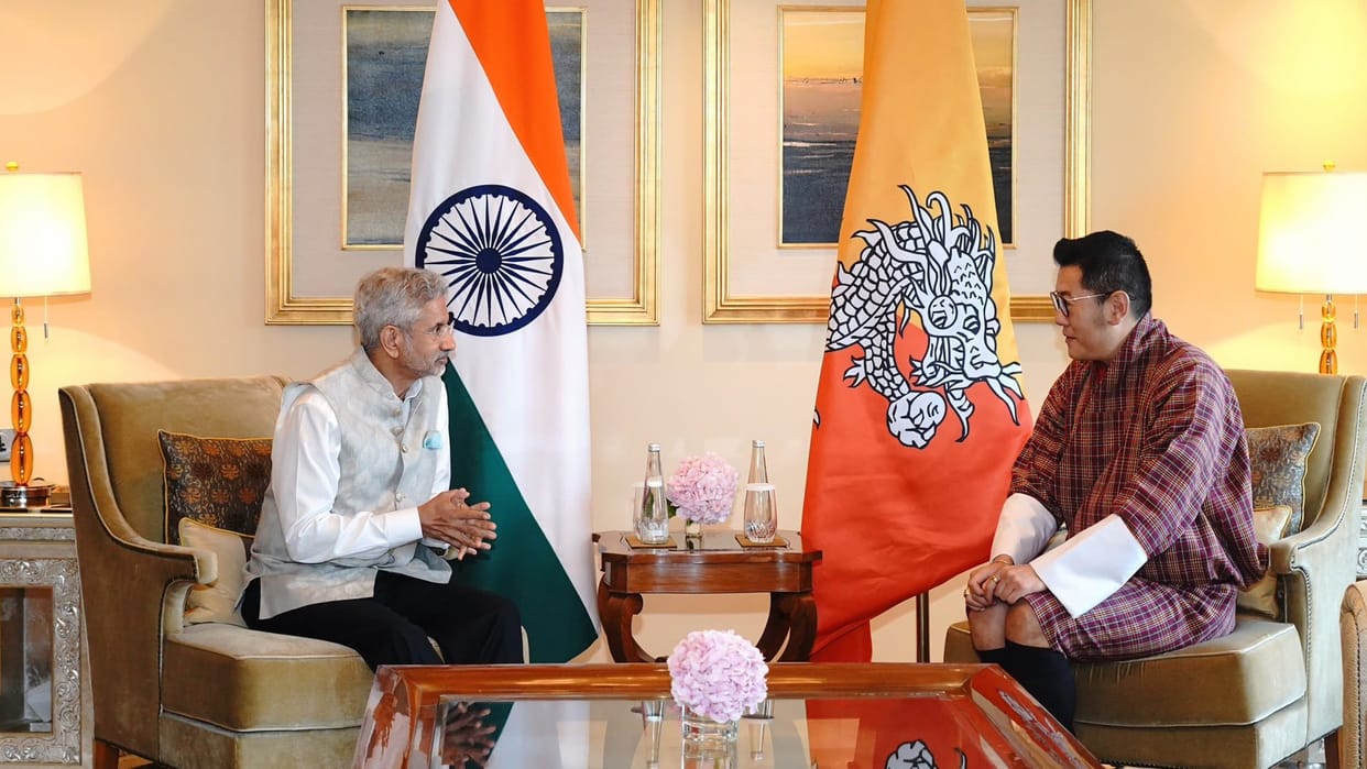 Bhutan King Wangchuck arrives in Delhi, Jaishankar calls on him