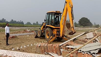 Demolition action taken on three illegal colonies in Shahjahanpur
