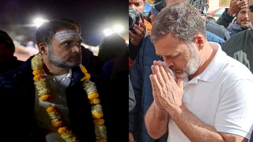 Rahul Gandhi Visited Kedarnath dham and Do evening aarti Crowd Gathered to see him photo