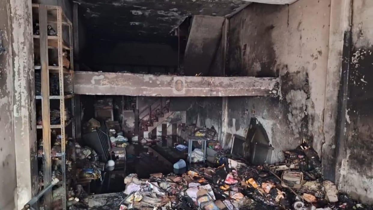 Fire broke out in grocery shop in Muktsar
