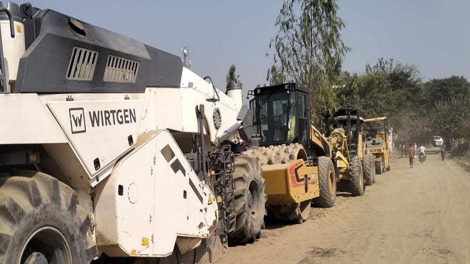 first road is being constructed in Bareilly using FDR technology