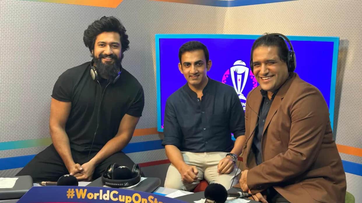 Sam Bahadur Vicky Kaushal Promotes his film In Studio Of World Cup Cricket Match Of India Vs South Africa