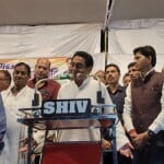 लहगड़ुआ में जनसभा को संबोधित करते पीसीसी अक्ष्यक्ष कमलनाथ