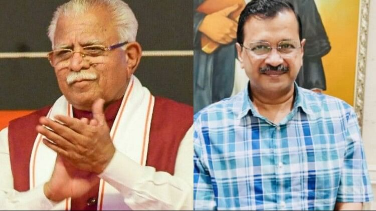 Verbal war between Haryana CM Manohar Lal and Delhi CM Arvind Kejriwal