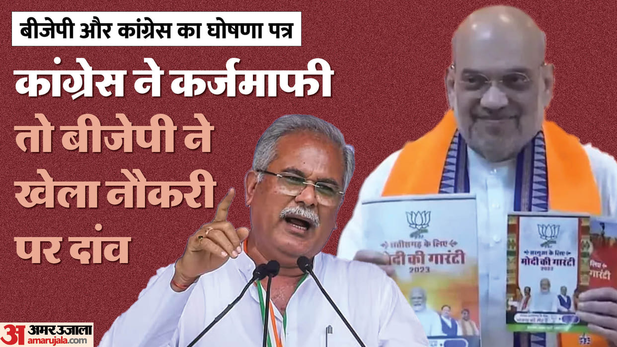 Chhattisgarh Election News: Congress vs BJP Election Manifesto Comparison, Jobs vs Loan Waiver
