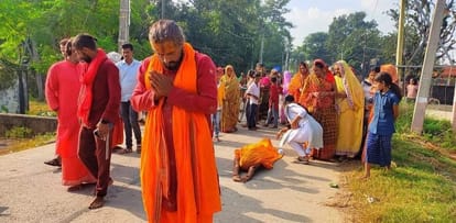 Bihar News : 470 km walking journey with penance from Darbhanga to shree Ram Mandir via punaura sitamrhi dham