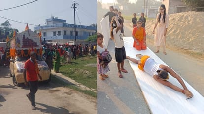 Bihar News : 470 km walking journey with penance from Darbhanga to shree Ram Mandir via punaura sitamrhi dham