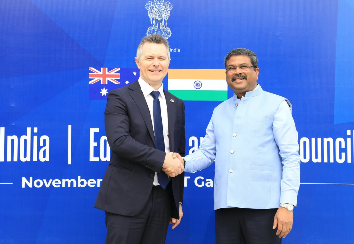 Union Education Minister Dharmendra Pradhan meet Australian counterpart Jason Clare