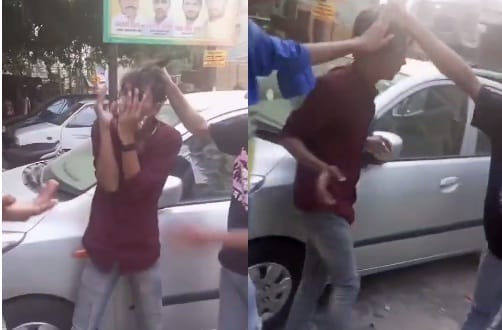 Young man beaten with slippers in Kanpur, video goes viral, FIR against four
