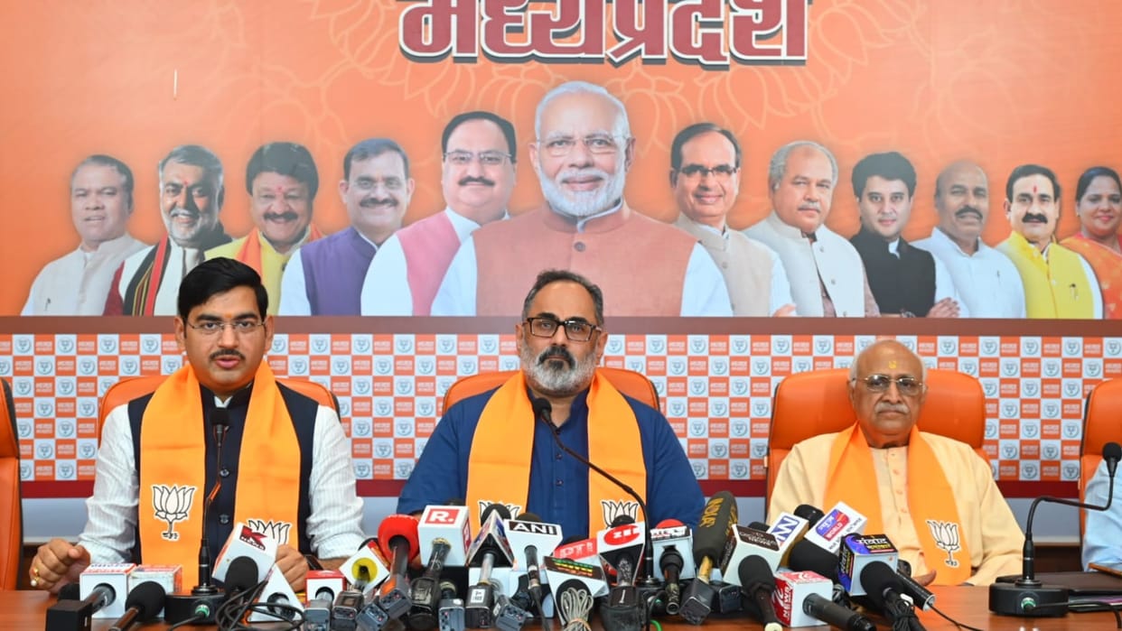 MP Election 2023: Union Minister Chandrashekhar said – Indi alliance allies also recognized Congress fraud