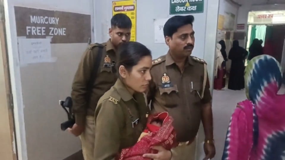 Two day old newborn girl found in millet field