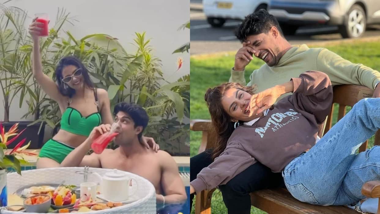 bigg boss 16 fame ankit gupta birthday celebration pool party pictures shared by priyanka chahar choudhary