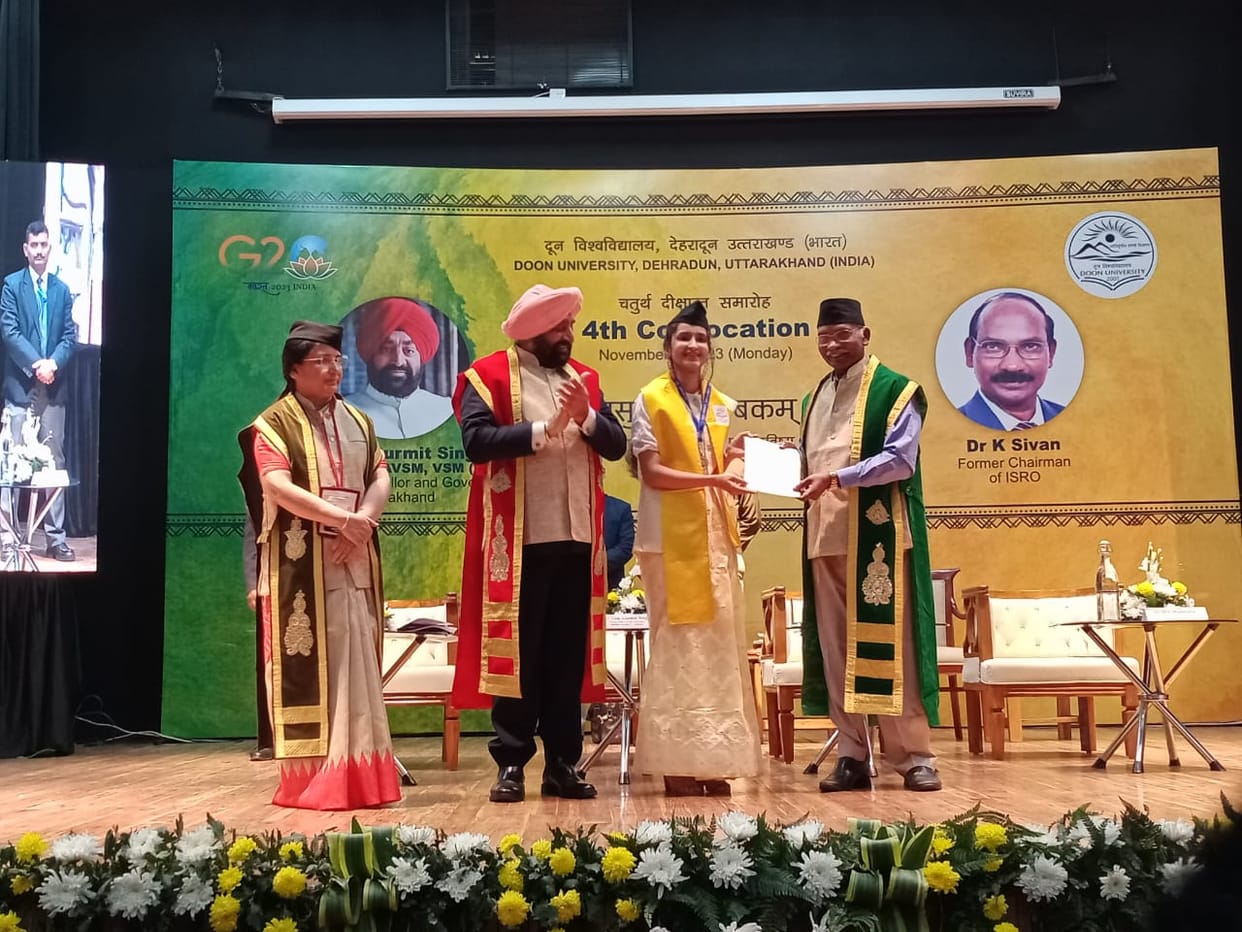 Doon University convocation ceremony Rocket Man Isro dr k sivan Speech Governor gives medal to Students