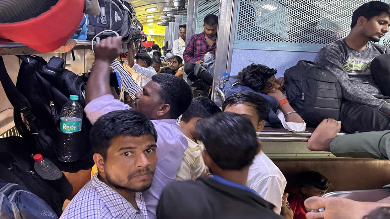 no space available in trains to return home
