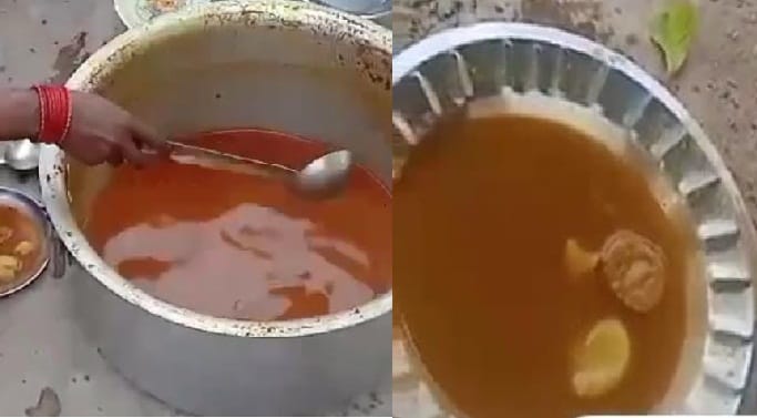 Water like vegetable served in mid day meal in Hardoi, children said Teacher threatened to beat them