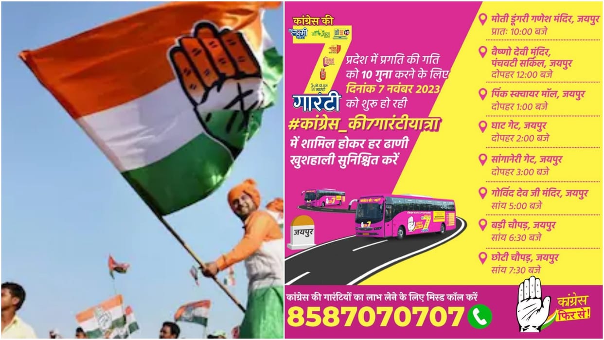 Rajasthan Election 2023: Congress Guarantee Yatra starts from today; Kharge, Rahul and Priyanka will also join
