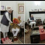 प्रधानमंत्री नरेंद्र मोदी ने आडवाणी जी के आवास पर जाकर उन्हें जन्मदिन की शुभकामनाएं दीं।