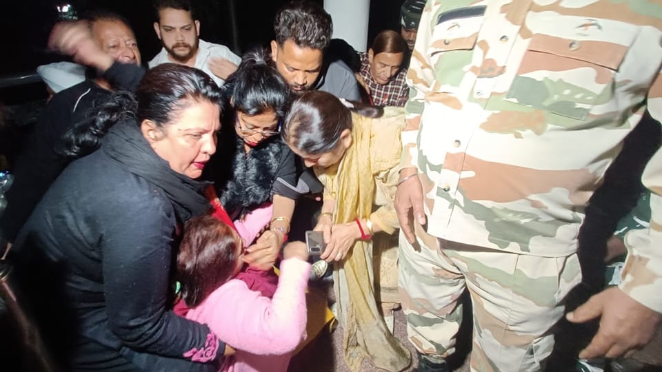 Former minister chaudhary lal singh arrested: his wife kanta andotra fell unconscious supporters protest