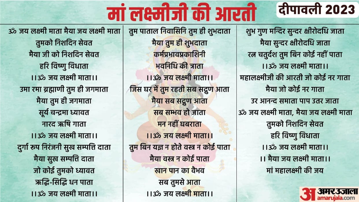 Diwali 2023 Maa Lakshmi Lord Ganesha And Kuber Ji Ki Aarti Lyrics In Hindi