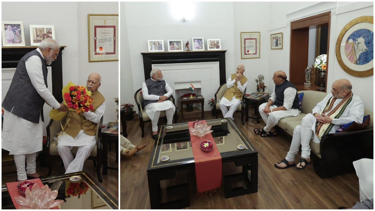 Lal Krishna Advani Birthday Greetings PM Modi Amit Shah Rajnath Singh BJP