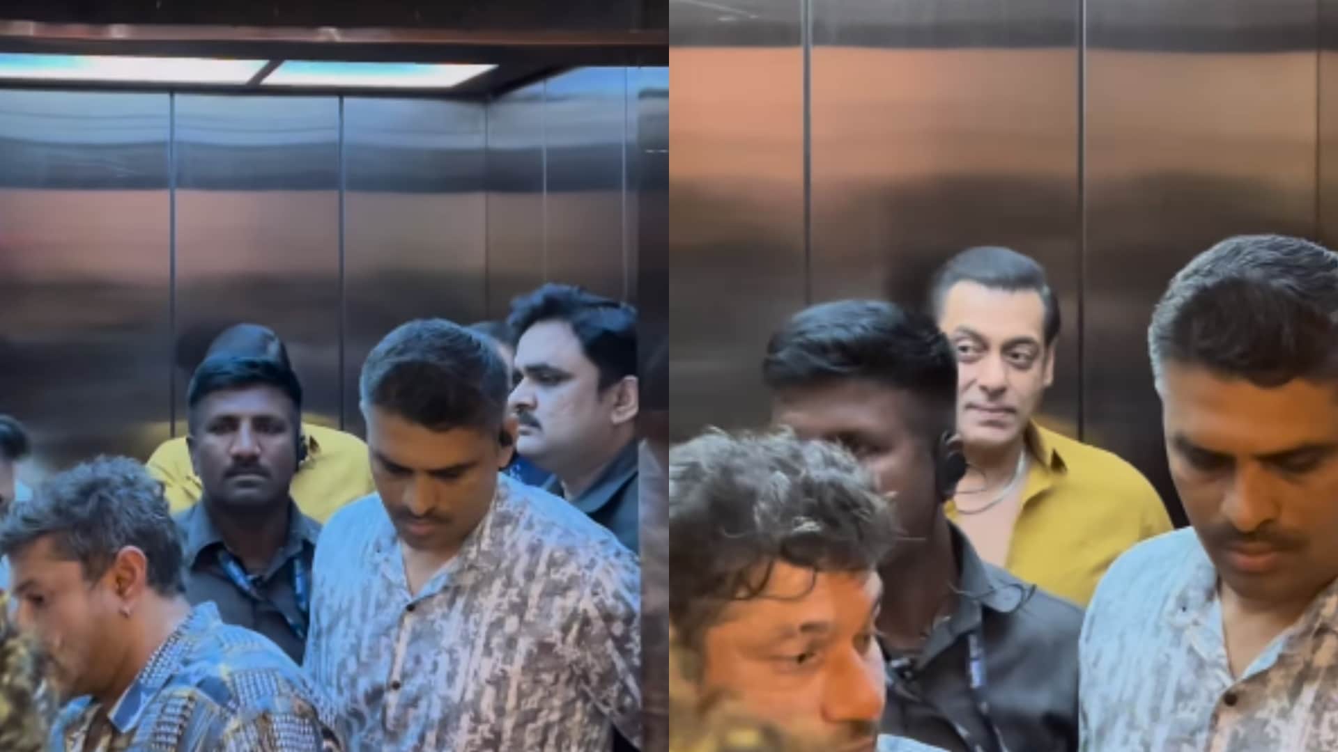 Tiger 3 actor Salman Khan Lift Photos video goes viral on Social Media read details here