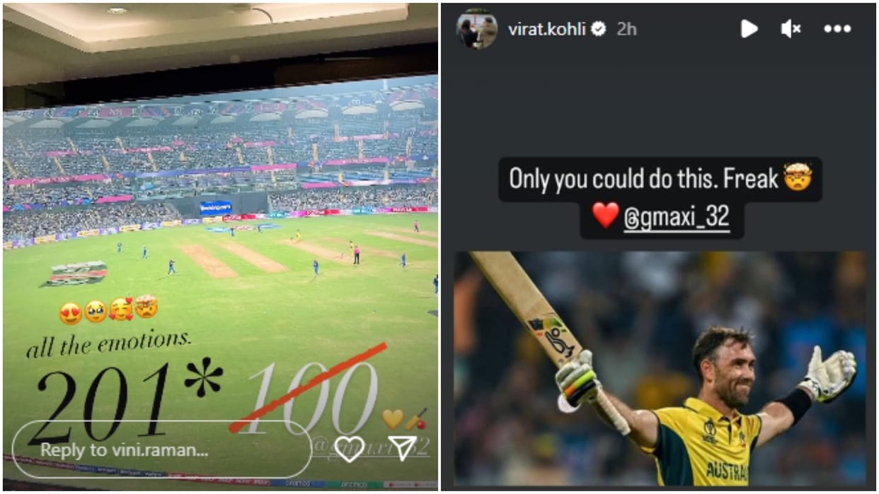 World Cup 2023 AUS vs AFG Glenn Maxwell double century wife vini raman shares story