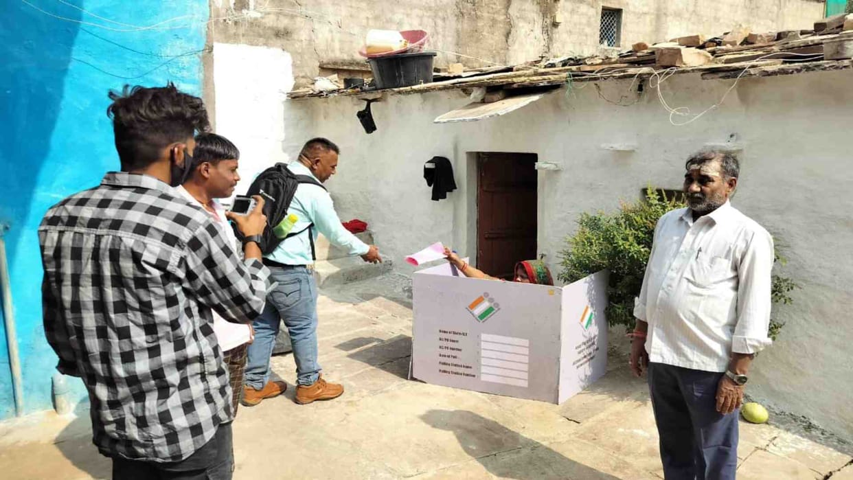 MP Election 2023: Election workers reached door to door and got the voting done.