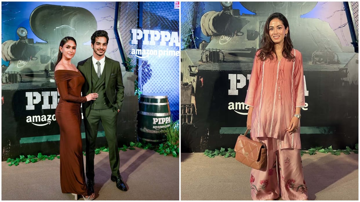 Star Studded Blue Carpet of Of Highly Anticipated War Drama Pippa Ishaan Khattar Soni Razdan Film