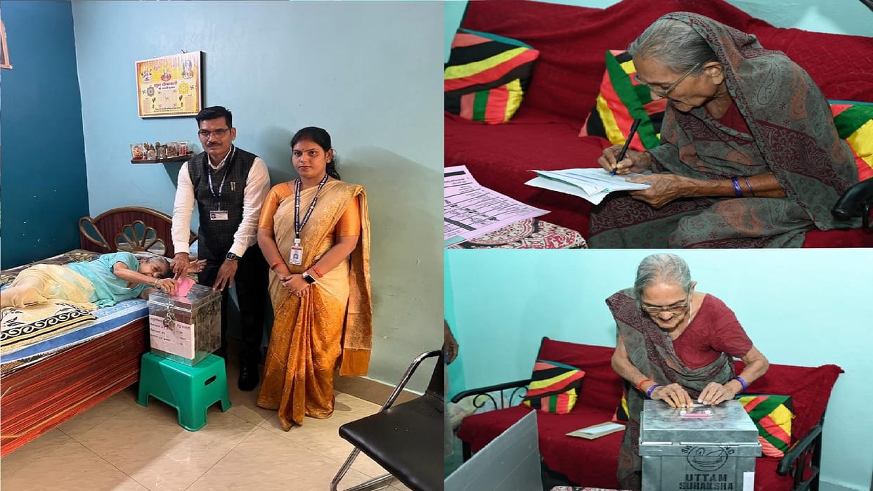 CG Election 2023: Home voting facility for elderly and disabled in Raipur