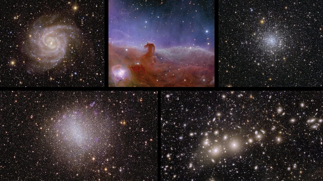 Shimmering galaxies revealed in new photos by European space telescope