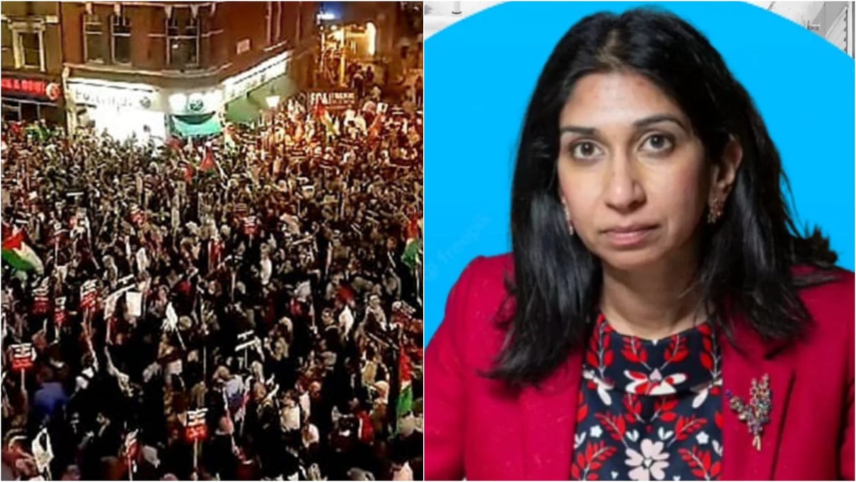Israel Hamas War Britain Hate Crime UK Home Secretary Braverman police verbal spat