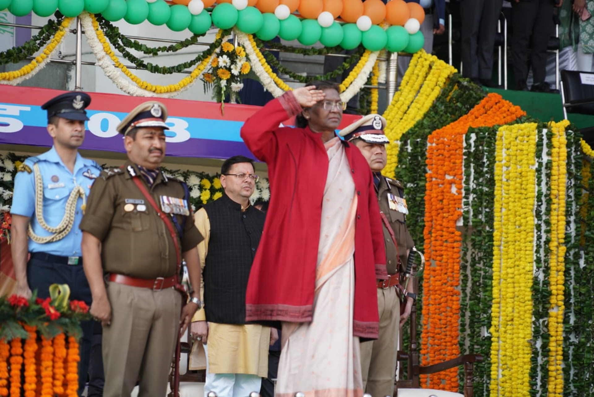 Uttarakhand Foundation Day 2023 President Draupadi Murmu speech in police line tableaux were taken out