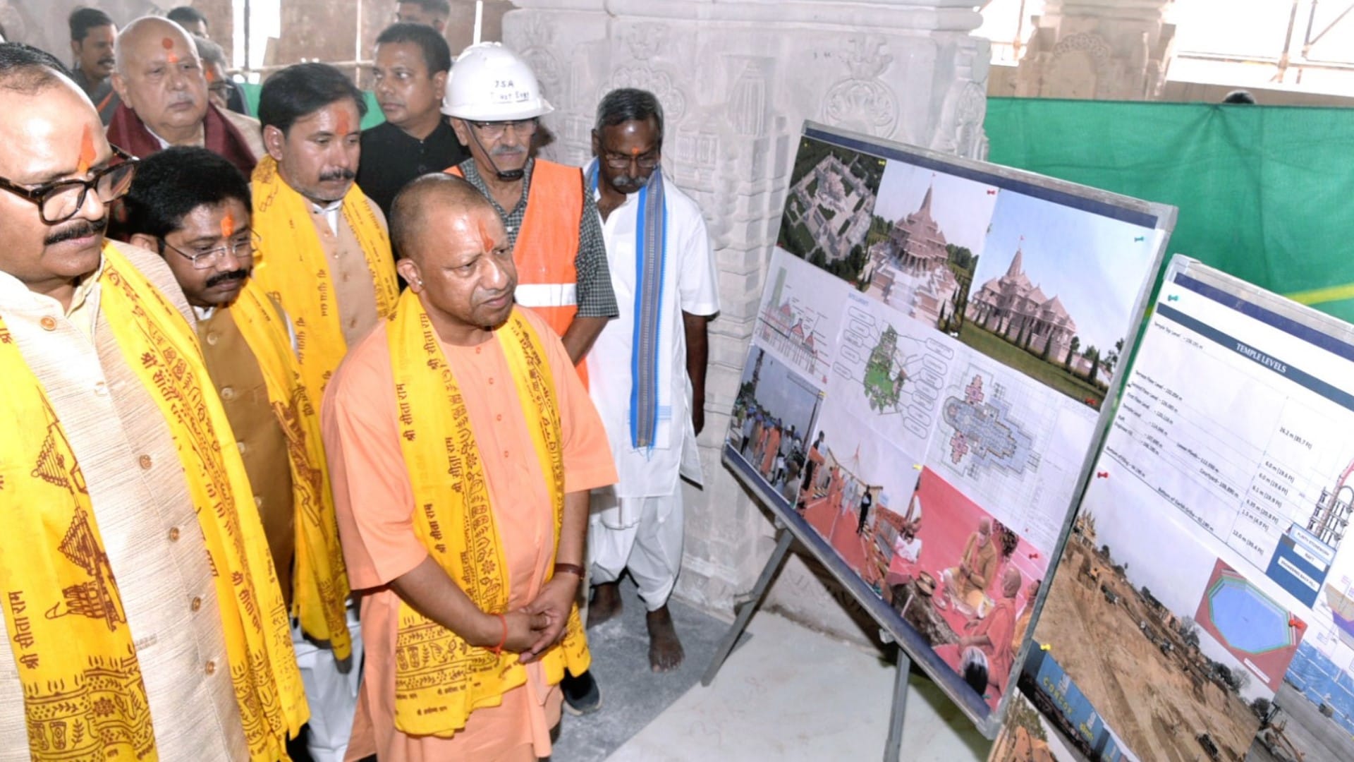 CM Yogi Adityanath in Ayodhya with his cabinet, see the pics.