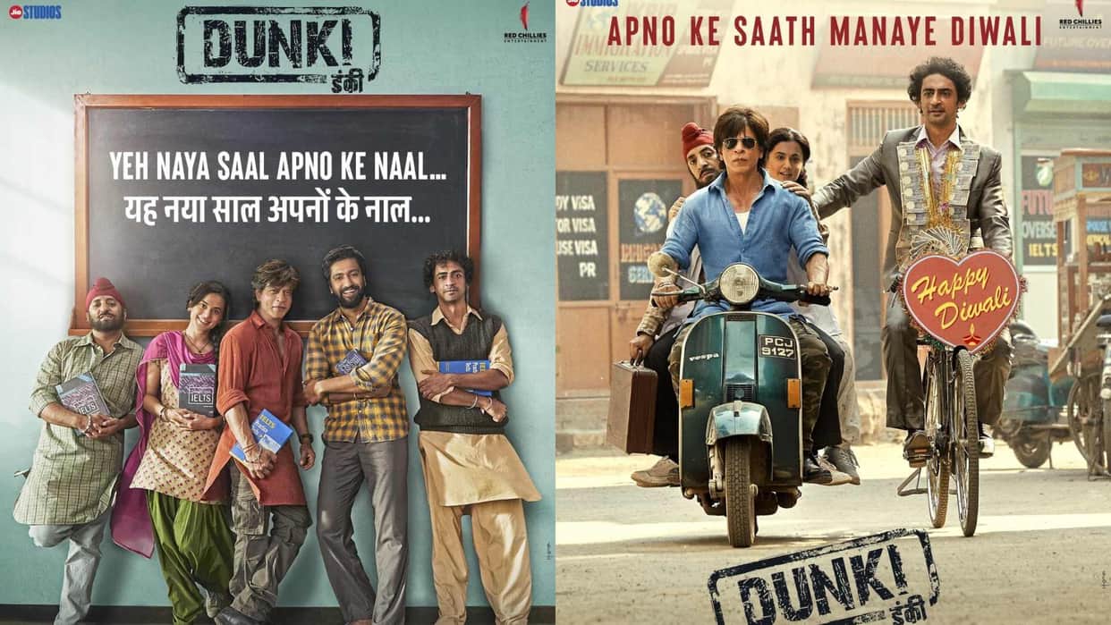 Dunki Two New Heartwarming Posters out Rajkumar hirani shah rukh khan wishes fans on diwali in a best way