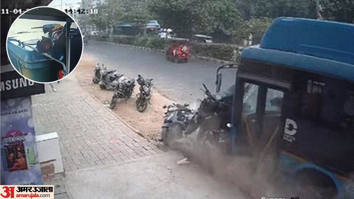 Delhi Rohini Bus Accident footage from inside bus of accident in watching video