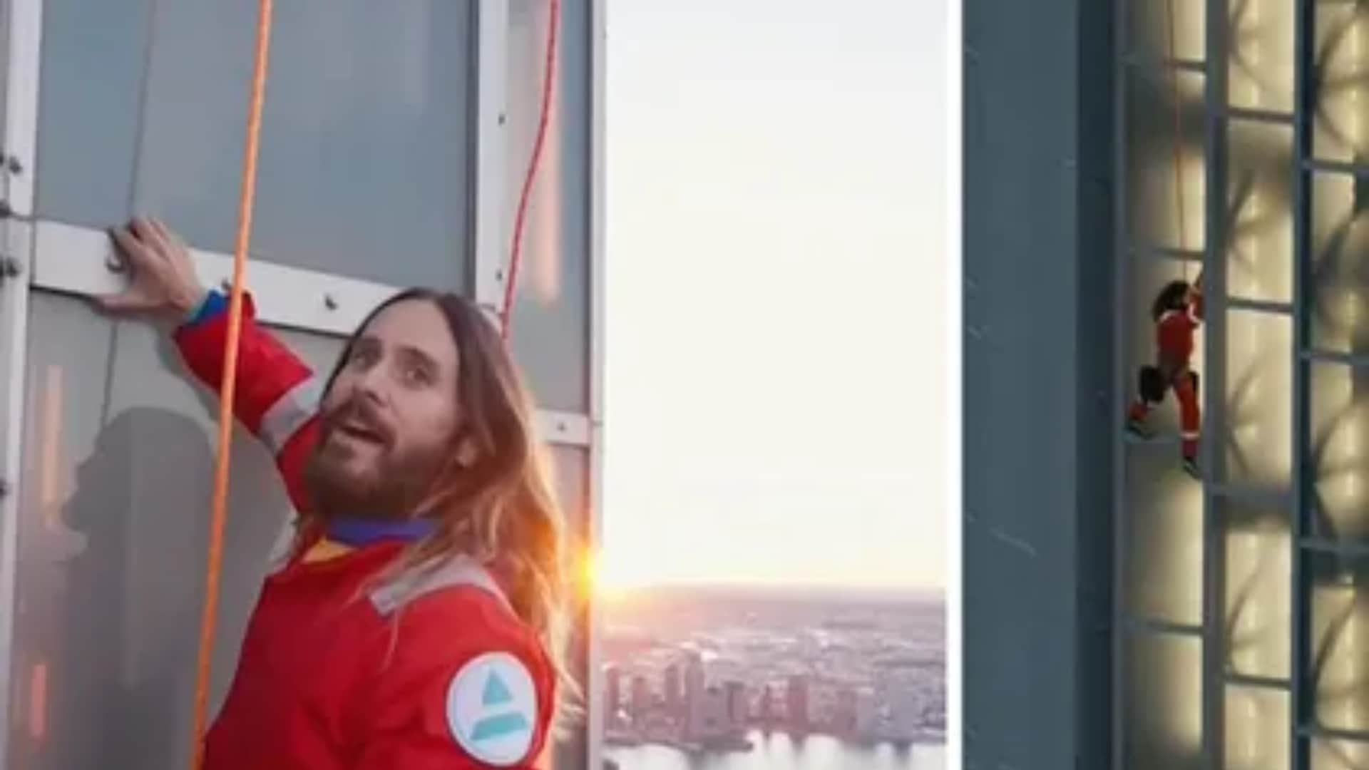 Musician Jared Leto did a dangerous stunt video of climbing a 102 storey building went viral
