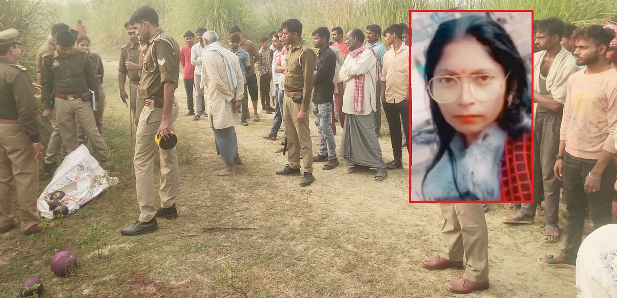 Womans dead body with head and hands cut off was lying in the field, suspicion of murder over property dispute